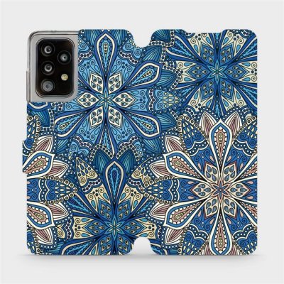 Pouzdro Mobiwear flip Samsung Galaxy A52 5G / A52s 5G - V108P Modré mandala květy – Zboží Mobilmania