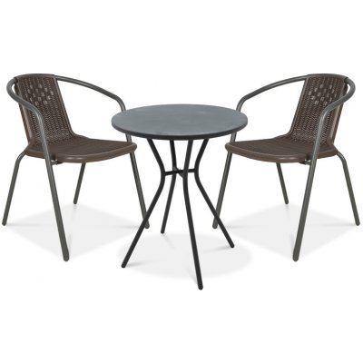 Focus Garden Balkonový set Simple 2+1 hnědá – Zboží Dáma