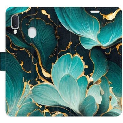 Pouzdro iSaprio flip Blue Flowers 02 Samsung Galaxy A20e – Zboží Mobilmania