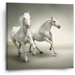 Sablio Obraz Dva bílí koně - 50x50 cm – Hledejceny.cz