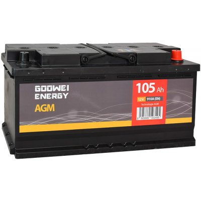 GOOWEI ENERGY 12V 105Ah 910A AGM105 – Hledejceny.cz