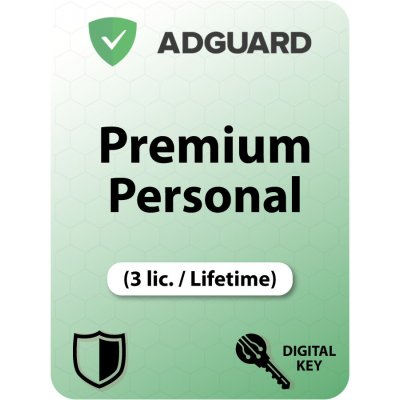 AdGuard Premium Personal 3 lic. Lifetime (AGPP3-L) – Hledejceny.cz