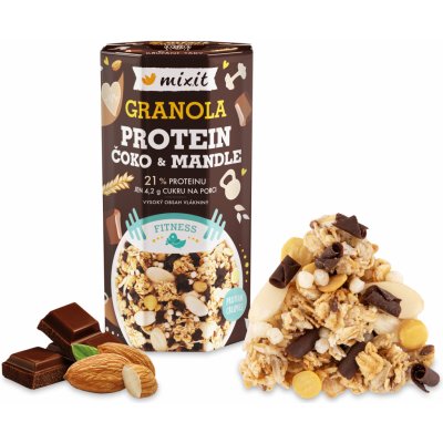 Mixit Proteinová granola - čoko & mandle 450 g – Zboží Mobilmania