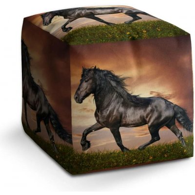 Sablio Taburet Cube Friský kůň - 50x50x50 cm