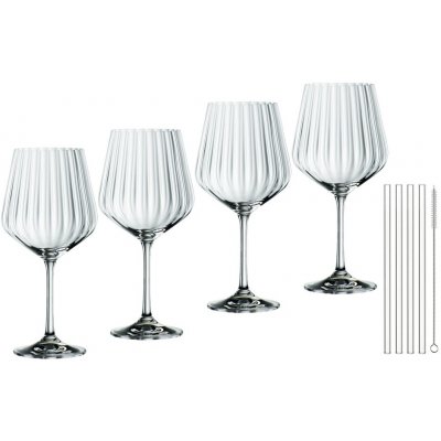 Nachtmann skleničky na gin s tonikem 4 ks 640 ml + 4 brčka, Nachtmann 103143 – Zboží Dáma