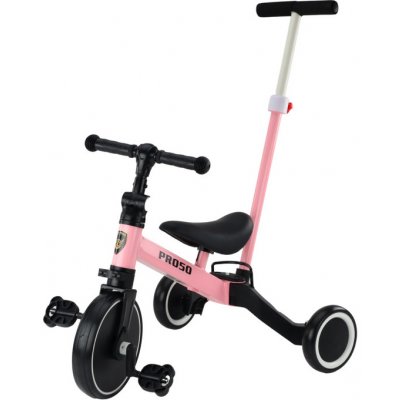 Mamido a odrážedlo 2v1 PRO50 s vodící tyčí růžová – Hledejceny.cz