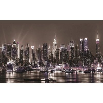 Postershop Fototapeta vliesová: Noční New York rozměry 254x368 cm