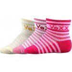 VoXX ponožky Fredíček mix pruhy 3 páry růžová – Hledejceny.cz