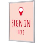 Jansen Display Set klaprámu A1, Přihlášení, červený, anglicky, 625 x 872 mm – Hledejceny.cz