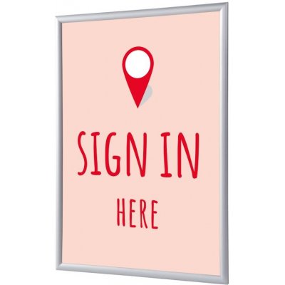 Jansen Display Set klaprámu A1, Přihlášení, červený, anglicky, 625 x 872 mm – Hledejceny.cz