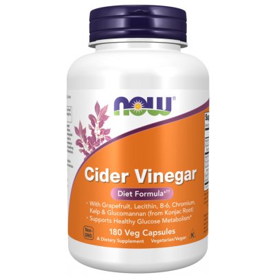 Now Foods NOW Cider Vinegar jablečný ocet 500 mg 180 rostlinných kapslí – Hledejceny.cz