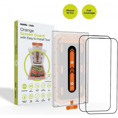 Mobile Origin Orange Screen Guard iPhone 15 Pro 2ks s aplikátorem SGA-F-i15Pro-2pk – Sleviste.cz