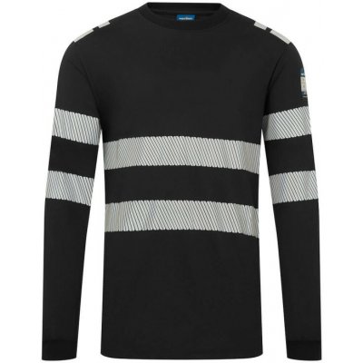 Portwest Tričko PW3 FR732 Modaflame Knit FR dlouhý rukáv Černá 3XL – Zboží Dáma