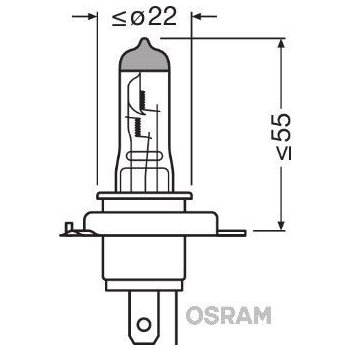 Osram Night Breaker Silver H4 P43t 12V 60/55W