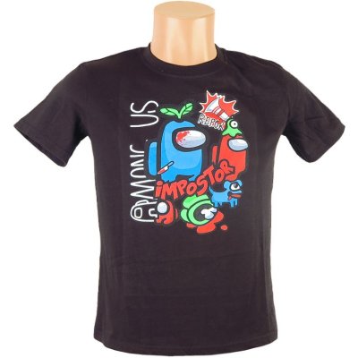 Among us tričko Impostor černá – Sleviste.cz