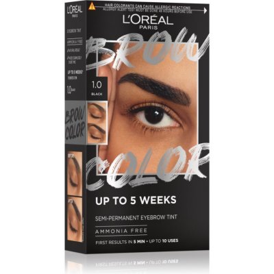 L'Oréal Paris Brow Color Semi-Permanent Eyebrow Tint barva na obočí 1.0 Black 1 ml – Zboží Dáma