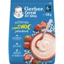 GERBER Cereal mléčná kaše jahodová Dobrou noc 230g