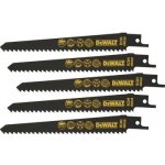 DeWALT DT2362 pilový plátek na dřevo a plast jemný, rychlý obloukový řez pro mečové pily 152mm 5ks – Zboží Mobilmania