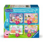 Ravensburger Prasátko Peppa: Zábavné dny 4v1 12,16,20,24 dílků – Sleviste.cz