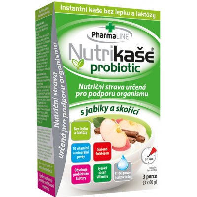 Nutrikaše probiotic s jablky a skořicí 3 x 60 g – Zboží Dáma