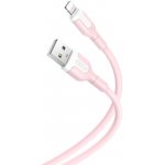 XO NB212 USB - Lightning, 2,1A, 1m, růžový – Zbozi.Blesk.cz