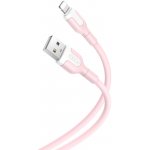 XO NB212 USB - Lightning, 2,1A, 1m, růžový – Zboží Živě