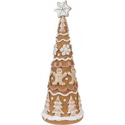 Clayre & Eef Clayre & Eef Dekorace vánoční perníkový stromek Gingerbread Tree - Ø 14*37 cm – Hledejceny.cz