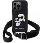Pouzdro Karl Lagerfeld Saffiano Crossbody Karl and Choupette NFT iPhone 14 Pro černé – Zboží Živě