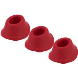 Womanizer Premium M – súprava náhradných sacích zvončekov – červená 3 ks