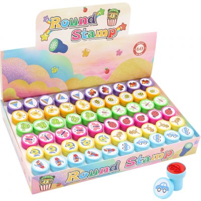 Junior Dětské kulaté razítko, plast (mix 12 vzorů) – Zboží Dáma