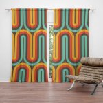 Sablio Závěs Retro vlny: 2ks 140x250cm – Hledejceny.cz