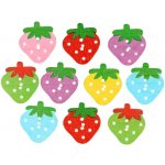 Ideal dřevěné knoflíky jahoda 10 ks – Zboží Dáma