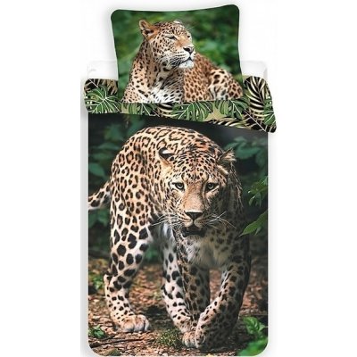 Jerry Fabrics povlečení bavlna fototisk Leopard green 140x200 70x90 – Zboží Mobilmania