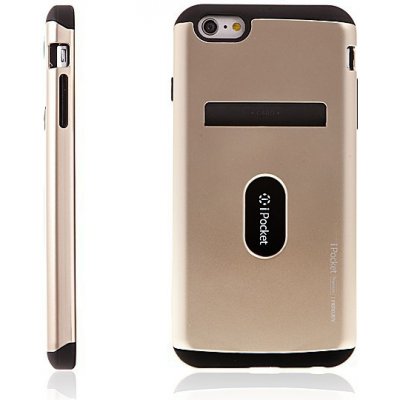 Pouzdro Mercury iPocket Apple iPhone 6 Plus / 6S Plus plasto-gumové zlaté – Zboží Mobilmania