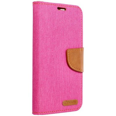 AppleMix Canvas Book Apple iPhone 15 Pro - umělá kůže - růžové / hnědé