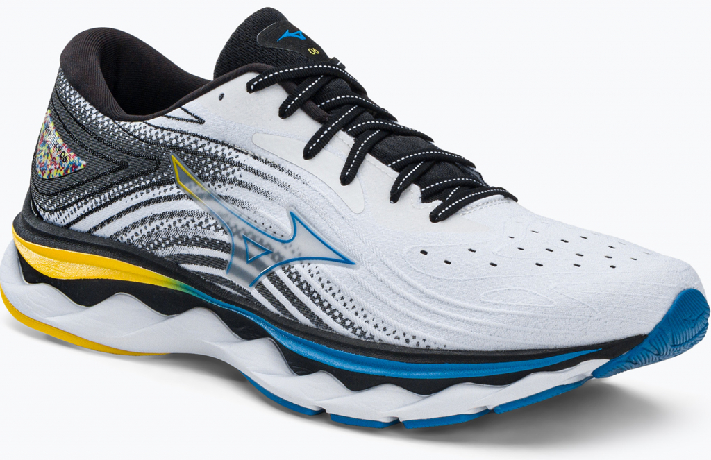 Mizuno Wave Sky 6 White/Cyber Yellow/Indigo Bunting