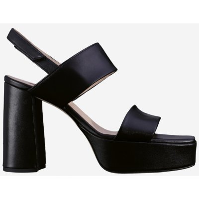 Černé dámské kožené sandály na podpatku Högl Cindy – Zboží Mobilmania