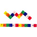 Bigjigs Toys Hlavolam barevný had zelená – Zboží Dáma