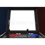 WEBLUX 224483982 Fototapeta papír Gaming Arcade Machine with Blank Screen for Your Design. 3d Rendering Herní arkádový stroj s prázdnou obrazovkou pro váš návrh. 3D vyk rozměry 184 x 128 cm