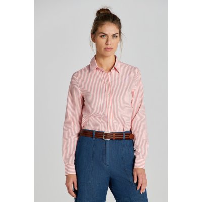Gant reg poplin striped shirt růžová – Zboží Mobilmania