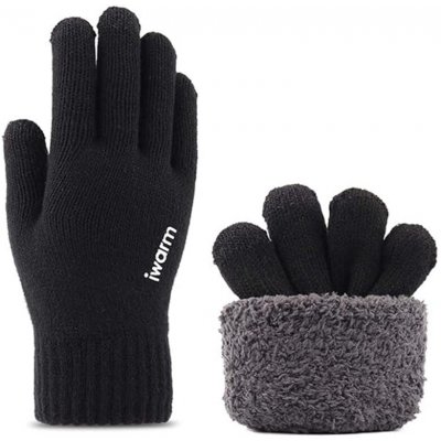 Iwarm rukavice ST0018 Premium Wool s protiskluzovými detaily, černé – Hledejceny.cz