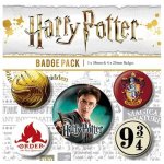 CurePink Set 5 Placek Harry Potter Erb Nebetvír Gryffindor 2,5 cm a 3,8 cm – Sleviste.cz