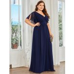 Ever Pretty společenské šaty EE00614 modrá – Zboží Mobilmania