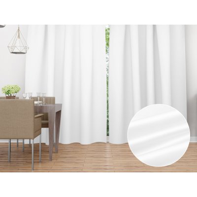 Biante Saténový závěs LUX-L040 Bílý 140x150 cm – Sleviste.cz