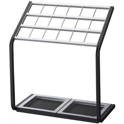 YAMAZAKI Stojan na deštníky X-Change 6295, obdélníkový, kov/plas, černý/stříbrný – Zboží Dáma