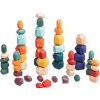 Dřevěná hračka Betzold barevné kameny 54 dílů