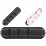 KIK KX5693 Organizér na kabely 3 drátový silikonový černý – Zboží Živě