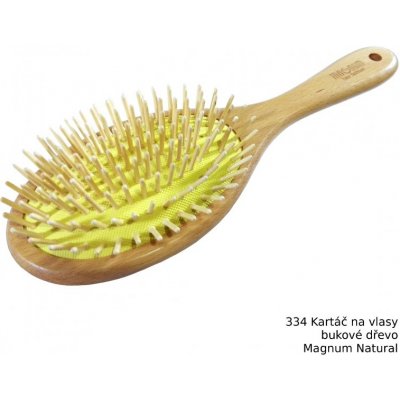 Kartáč na vlasy z bukového nebo hruškového dřeva Materiál: 334 Kartáč na vlasy bukové dřevo Magnum Natural
