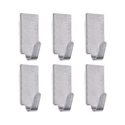 Háček samolepící nerez obdelník 6ks AWD1337 – Zboží Dáma