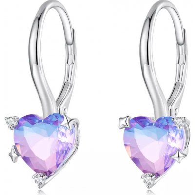 Olivie stříbrné SKLENĚNÉ SRDCE 7196 – Zboží Dáma